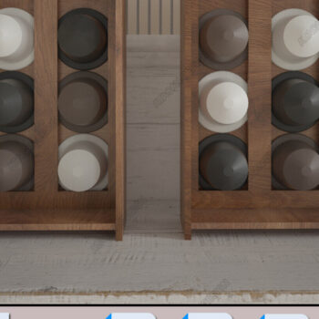 Intra απο ξύλο plywood  Χρώμα wenge 3mm-4mm πάχος - Οργάνωση με μοτίβο βάσης βάσης θήκης για καφέ Δίασταση 20x20 cm INTRAFABR-116030869 - Image 2