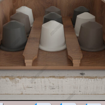 Intra απο ξύλο plywood  Χρώμα wenge 3mm-4mm πάχος - Οργάνωση με μοτίβο βάσης βάσης θήκης για καφέ Δίασταση 20x20 cm INTRAFABR-116030869 - Image 5