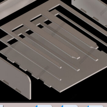 Intra απο ξύλο plywood  Χρώμα wenge 3mm-4mm πάχος - Οργάνωση με μοτίβο βάσης βάσης θήκης για καφέ Δίασταση 20x20 cm INTRAFABR-116030869 - Image 8