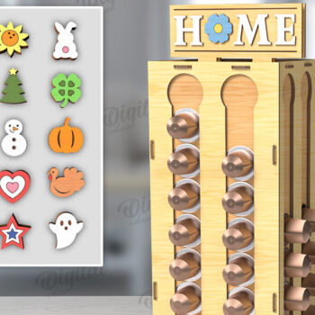 Intra απο ξύλο plywood Χρώμα wenge 3mm-4mm πάχος - Coffee Pod Holders Bundle Δίασταση 30x20 cm INTRAFABR-30895828 - Image 9