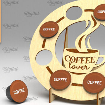 Intra απο ξύλο plywood  Χρώμα wenge 3mm-4mm πάχος - Δέσμη κοπής με λέιζερ θήκες για δοχεία καφέ Δίασταση 30x20 cm INTRAFABR-30895695 - Image 5