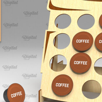 Intra απο ξύλο plywood  Χρώμα wenge 3mm-4mm πάχος - Δέσμη κοπής με λέιζερ θήκες για δοχεία καφέ Δίασταση 30x20 cm INTRAFABR-30895695 - Image 6