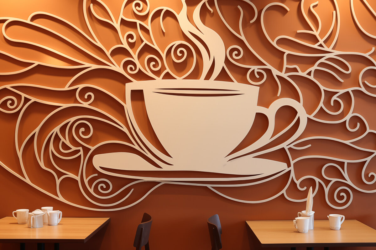 Intra απο ξύλο plywood  Χρώμα wenge 3mm-4mm πάχος - Coffee Shop Decor Δίασταση 30x20 cm INTRAFABR-94469597