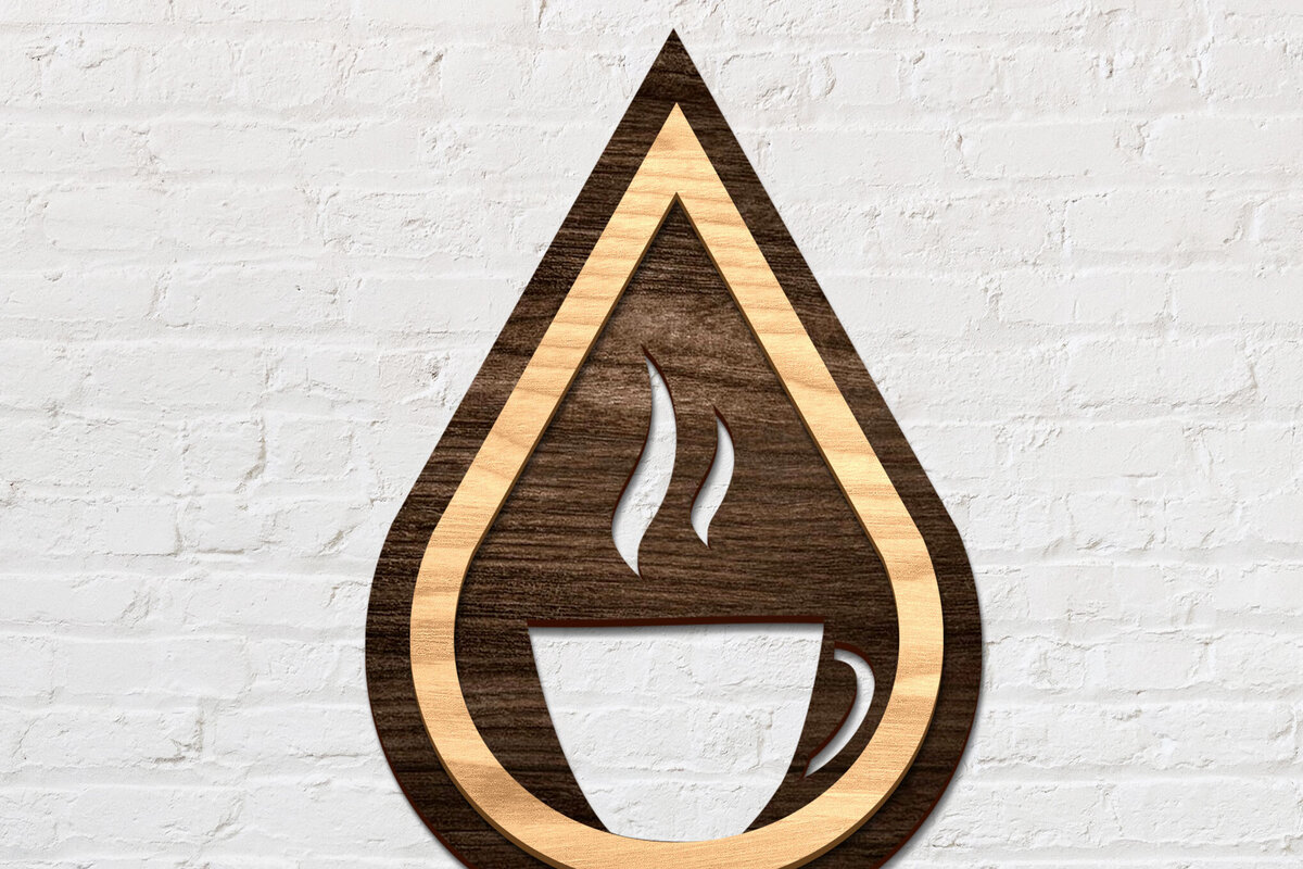 Intra απο ξύλο plywood  Χρώμα wenge 3mm-4mm πάχος - Coffee Sign Decor LaserCut Δίασταση 30x20 cm INTRAFABR-25982987