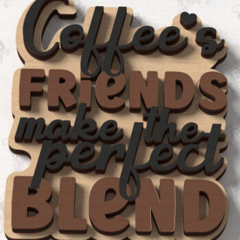 Intra απο ξύλο plywood  Χρώμα wenge 3mm-4mm πάχος - Coffee Sign | Καφενείο Δίασταση 30x20 cm INTRAFABR-115599001 - Image 1