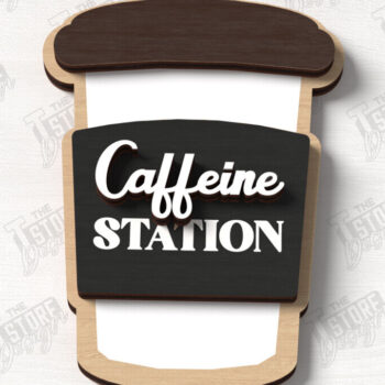Intra απο ξύλο plywood  Χρώμα wenge 3mm-4mm πάχος - Coffee Sign | Καφενείο Δίασταση 30x20 cm INTRAFABR-117243429 - Image 1