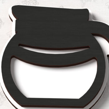 Intra απο ξύλο plywood  Χρώμα wenge 3mm-4mm πάχος - Coffee Sign | Καφενείο Δίασταση 30x20 cm INTRAFABR-74658768 - Image 1