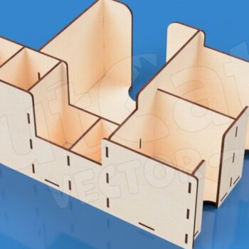 Intra απο ξύλο plywood Χρώμα wenge 3mm-4mm πάχος - Coffee Station Desk Organizer Box Δίασταση 20x20 cm INTRAFABR-116643826 - Image 4