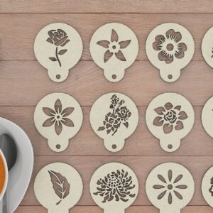 Intra απο ξύλο plywood  Χρώμα wenge 3mm-4mm πάχος - Στένσιλ καφέ / Κοψίματα στένσιλ Latte Art Δίασταση 30x20 cm INTRAFABR-22298502