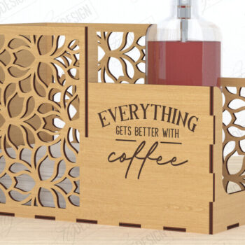 Intra απο ξύλο plywood  Χρώμα wenge 3mm-4mm πάχος - Πακέτο με σιρόπι καφέ | Καφετέρια Δίασταση 20x20 cm INTRAFABR-116902053 - Image 7