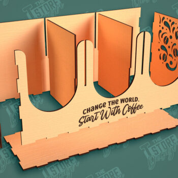 Intra απο ξύλο plywood  Χρώμα wenge 3mm-4mm πάχος - Πακέτο με σιρόπι καφέ | Διοργανωτής Δίασταση 20x20 cm INTRAFABR-113692306 - Image 3