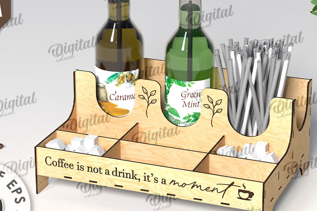 Intra απο ξύλο plywood  Χρώμα wenge 3mm-4mm πάχος - με λέιζερ για σιρόπι καφέ Δίασταση 30x20 cm INTRAFABR-26100548