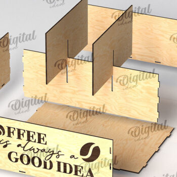 Intra απο ξύλο plywood  Χρώμα wenge 3mm-4mm πάχος - με λέιζερ για σιρόπι καφέ Δίασταση 30x20 cm INTRAFABR-26104286 - Image 2