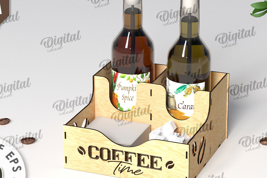 Intra απο ξύλο plywood  Χρώμα wenge 3mm-4mm πάχος - με λέιζερ για σιρόπι καφέ Δίασταση 30x20 cm INTRAFABR-26105090