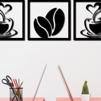 Intra απο ξύλο plywood  Χρώμα wenge 3mm-4mm πάχος - Διακόσμηση τοίχου με λέιζερ 3D 14 Δίασταση 30x20 cm INTRAFABR-116007995 - Image 1