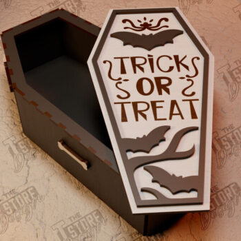 Intra απο ξύλο plywood Χρώμα wenge 3mm-4mm πάχος - Κουτί κουφέτας | Αποκριάτικες λιχουδιές |CNC Δίασταση 15x15 cm INTRAFABR-115870792 - Image 1