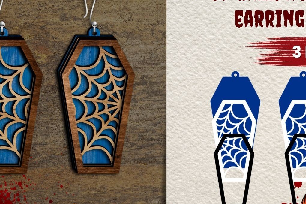 Intra απο ξύλο plywood  Χρώμα wenge 3mm-4mm πάχος - Σκουλαρίκια φέρετρο Δίασταση 3x3 cm INTRAFABR-116007614