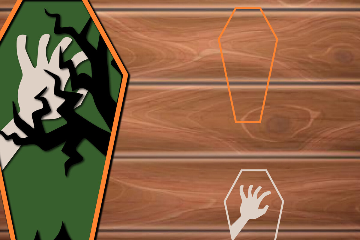 Intra απο ξύλο plywood  Χρώμα wenge 3mm-4mm πάχος - Αρχεία κομμένα σε επίπεδα COFFIN HALLOWEEN Δίασταση 15x15 cm INTRAFABR-115870242