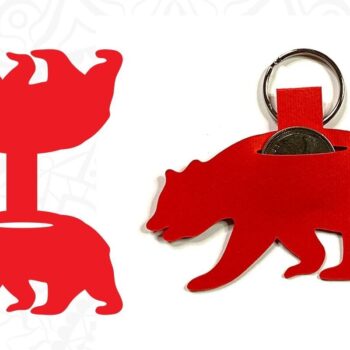 Intra απο ξύλο plywood  Χρώμα wenge 3mm-4mm πάχος - Μπρελόκ με κερματοδέκτη, καναδικά εικονίδια Δίασταση 4x4 cm INTRAFABR-116644832 - Image 7