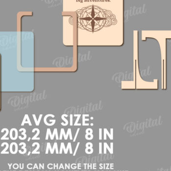 Intra απο ξύλο plywood Χρώμα wenge 3mm-4mm πάχος - Θήκη νομισμάτων LaserCut. Ξύλινο Κουτιά Δίασταση 30x20 cm INTRAFABR-116644836 - Image 2