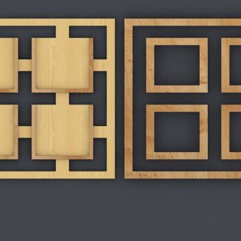 Intra απο ξύλο plywood Χρώμα wenge 3mm-4mm πάχος - Κορνίζα κολάζ , Κορνίζα Dxf Δίασταση 20x25 cm INTRAFABR-116921957 - Image 2