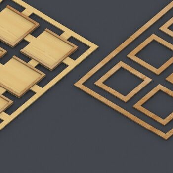 Intra απο ξύλο plywood Χρώμα wenge 3mm-4mm πάχος - Κορνίζα κολάζ , Κορνίζα Dxf Δίασταση 20x25 cm INTRAFABR-116921957 - Image 3