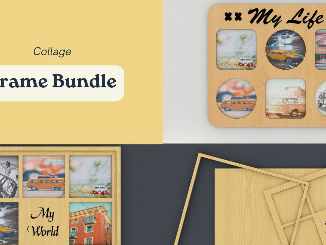 Intra απο ξύλο plywood  Χρώμα wenge 3mm-4mm πάχος - Κορνίζες κοπής με λέιζερ κολάζ, καρέ φωτογραφιών Δίασταση 30x20 cm INTRAFABR-116557577