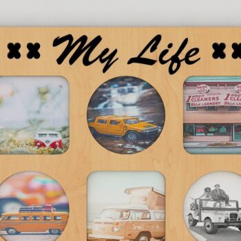 Intra απο ξύλο plywood Χρώμα wenge 3mm-4mm πάχος - Κορνίζες κοπής με λέιζερ κολάζ, καρέ φωτογραφιών Δίασταση 30x20 cm INTRAFABR-116557577 - Image 5