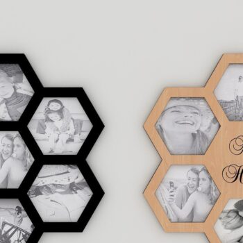 Intra απο ξύλο plywood  Χρώμα wenge 3mm-4mm πάχος - Κορνίζες κοπής με λέιζερ κολάζ / κορνίζα Δίασταση 20x25 cm INTRAFABR-119037553 - Image 2