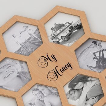 Intra απο ξύλο plywood  Χρώμα wenge 3mm-4mm πάχος - Κορνίζες κοπής με λέιζερ κολάζ / κορνίζα Δίασταση 20x25 cm INTRAFABR-119037553 - Image 5