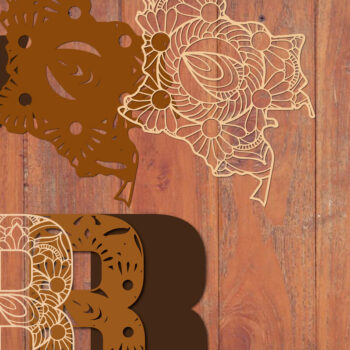 Intra απο ξύλο plywood  Χρώμα wenge 3mm-4mm πάχος - Ξύλινος χάρτης της χώρας Mandala της Κολομβίας Δίασταση 30x30 cm INTRAFABR-117772579 - Image 5