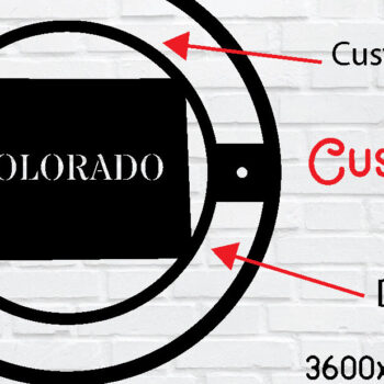 Intra απο ξύλο plywood  Χρώμα wenge 3mm-4mm πάχος - Προσαρμοσμένο σημάδι Κολοράντο, Αμερικανική Πολιτεία Δίασταση 30x40 cm INTRAFABR-92274449 - Image 3