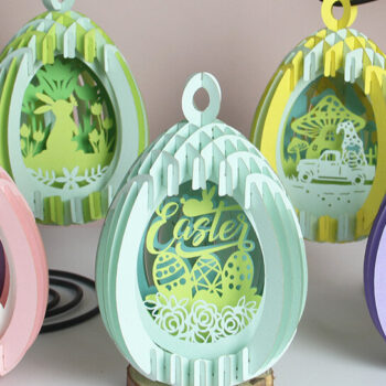Intra απο ξύλο plywood Χρώμα wenge 3mm-4mm πάχος - Combo 5 Easter Eggs Popup 3D Δίασταση 21x29 cm INTRAFABR-60797970 - Image 8