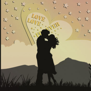 Intra απο ξύλο plywood  Χρώμα wenge 3mm-4mm πάχος - Combo Couples 3 Light Box Templates Δίασταση 18x18 cm INTRAFABR-62539092 - Image 3