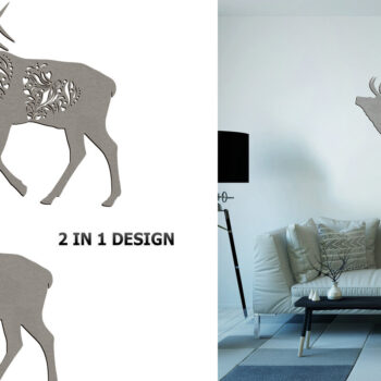 Intra απο ξύλο plywood Χρώμα wenge 3mm-4mm πάχος - Combo Deers 3 Templates + 1 Light Box Δίασταση 18x18 cm INTRAFABR-62539113 - Image 6