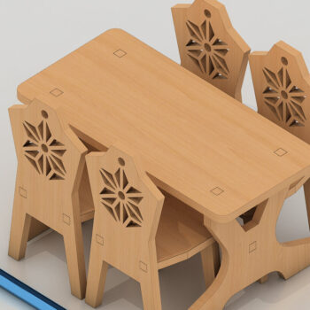 Intra απο ξύλο plywood  Χρώμα wenge 3mm-4mm πάχος - Μικρά σχέδια για τραπέζι πικνίκ Δίασταση 30x20 cm INTRAFABR-61592763 - Image 4