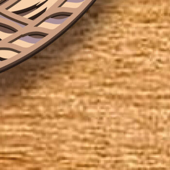 Intra απο ξύλο plywood Χρώμα wenge 3mm-4mm πάχος - Compass Mandala Multilayer /3D Δίασταση 30x30 cm INTRAFABR-61592793 - Image 5