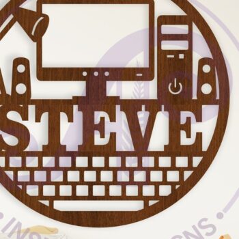 Intra απο ξύλο plywood  Χρώμα wenge 3mm-4mm πάχος - Ονομασία υπολογιστή Wall Art Sign, Δίασταση 40x50 cm INTRAFABR-114966034 - Image 1