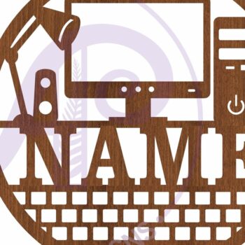 Intra απο ξύλο plywood  Χρώμα wenge 3mm-4mm πάχος - Ονομασία υπολογιστή Wall Art Sign, Δίασταση 40x50 cm INTRAFABR-114966034 - Image 4