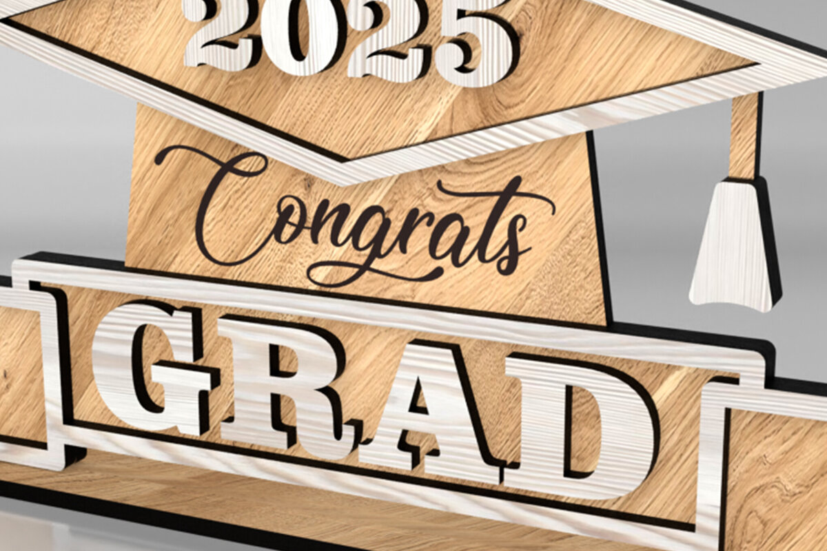 Intra απο ξύλο plywood  Χρώμα wenge 3mm-4mm πάχος - Συγχαρητήρια Grad 2025 Stand Δίασταση 6x3 cm INTRAFABR-89114320