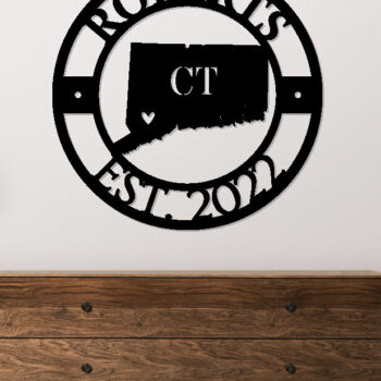 Intra απο ξύλο plywood  Χρώμα wenge 3mm-4mm πάχος - Προσαρμοσμένη πινακίδα Connecticut, Αμερικανική Πολιτεία Δίασταση 30x40 cm INTRAFABR-18721751 - Image 2