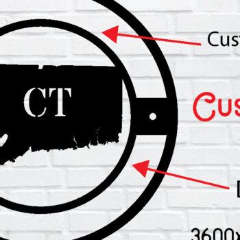 Intra απο ξύλο plywood  Χρώμα wenge 3mm-4mm πάχος - Προσαρμοσμένη πινακίδα Connecticut, Αμερικανική Πολιτεία Δίασταση 30x40 cm INTRAFABR-18721751 - Image 3