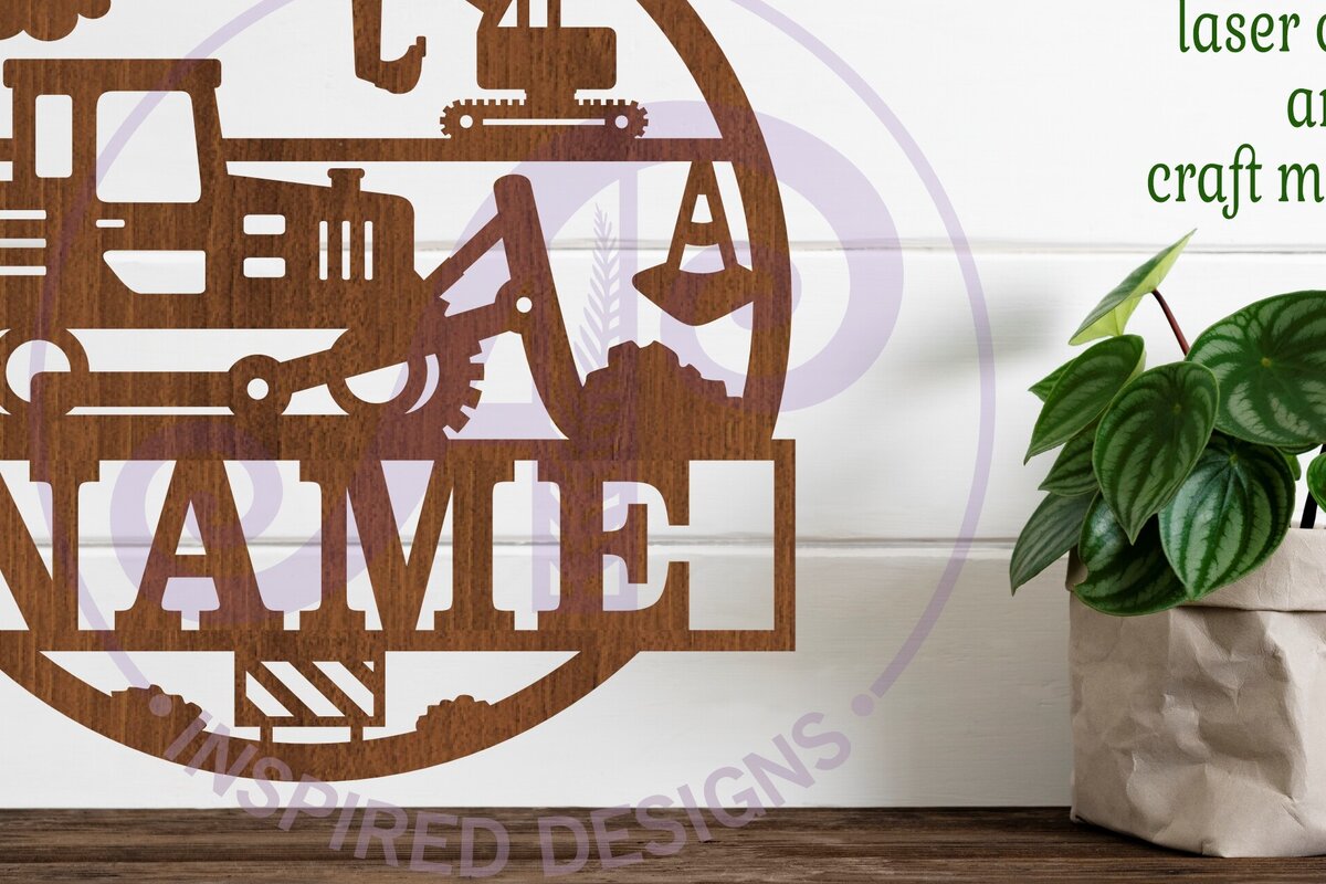 Intra απο ξύλο plywood  Χρώμα wenge 3mm-4mm πάχος - Πινακίδα ονόματος κατασκευαστικής μπουλντόζας Δίασταση 30x20 cm INTRAFABR-111385156