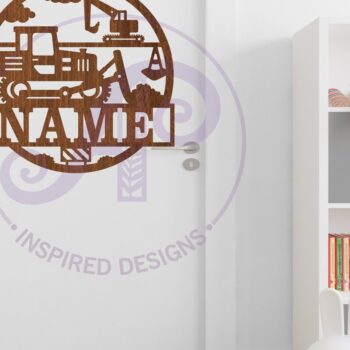 Intra απο ξύλο plywood  Χρώμα wenge 3mm-4mm πάχος - Πινακίδα ονόματος κατασκευαστικής μπουλντόζας Δίασταση 30x20 cm INTRAFABR-111385156 - Image 3