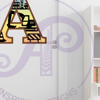 Intra απο ξύλο plywood  Χρώμα wenge 3mm-4mm πάχος - Κατασκευή Larg a Wall Letter 3 Layer Δίασταση 30x20 cm INTRAFABR-122114083 - Image 3