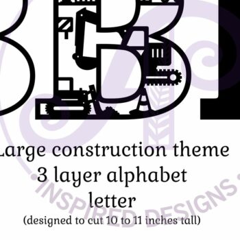 Intra απο ξύλο plywood  Χρώμα wenge 3mm-4mm πάχος - Κατασκευή Large B Wall Letter 3 Layer Δίασταση 30x20 cm INTRAFABR-120133455 - Image 2