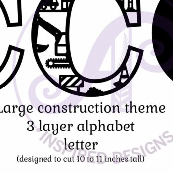 Intra απο ξύλο plywood  Χρώμα wenge 3mm-4mm πάχος - Κατασκευή Large C Wall Letter 3 Layer Δίασταση 30x20 cm INTRAFABR-12250360 - Image 2