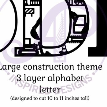 Intra απο ξύλο plywood  Χρώμα wenge 3mm-4mm πάχος - Κατασκευή Large D Wall Letter 3 Layer Δίασταση 30x20 cm INTRAFABR-67730252 - Image 2