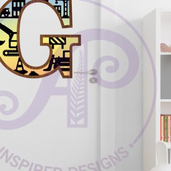 Intra απο ξύλο plywood  Χρώμα wenge 3mm-4mm πάχος - Κατασκευή Large G Wall Letter 3 Layer Δίασταση 30x20 cm INTRAFABR-69558124 - Image 3