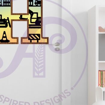 Intra απο ξύλο plywood  Χρώμα wenge 3mm-4mm πάχος - Κατασκευή Large H Wall Letter 3 Layer Δίασταση 30x20 cm INTRAFABR-71059236 - Image 3